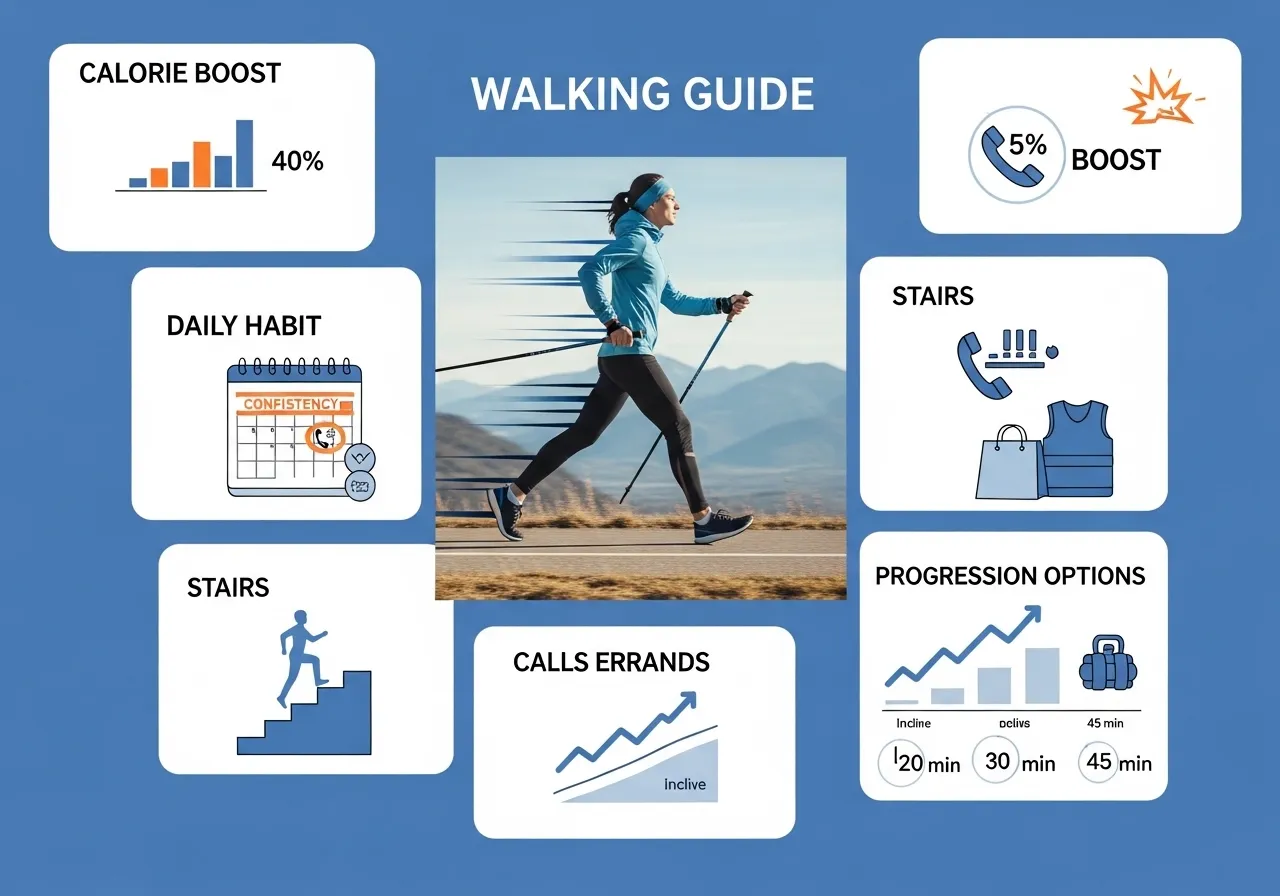 how to make walking effective pace Nordic walking daily habits progression incline vest